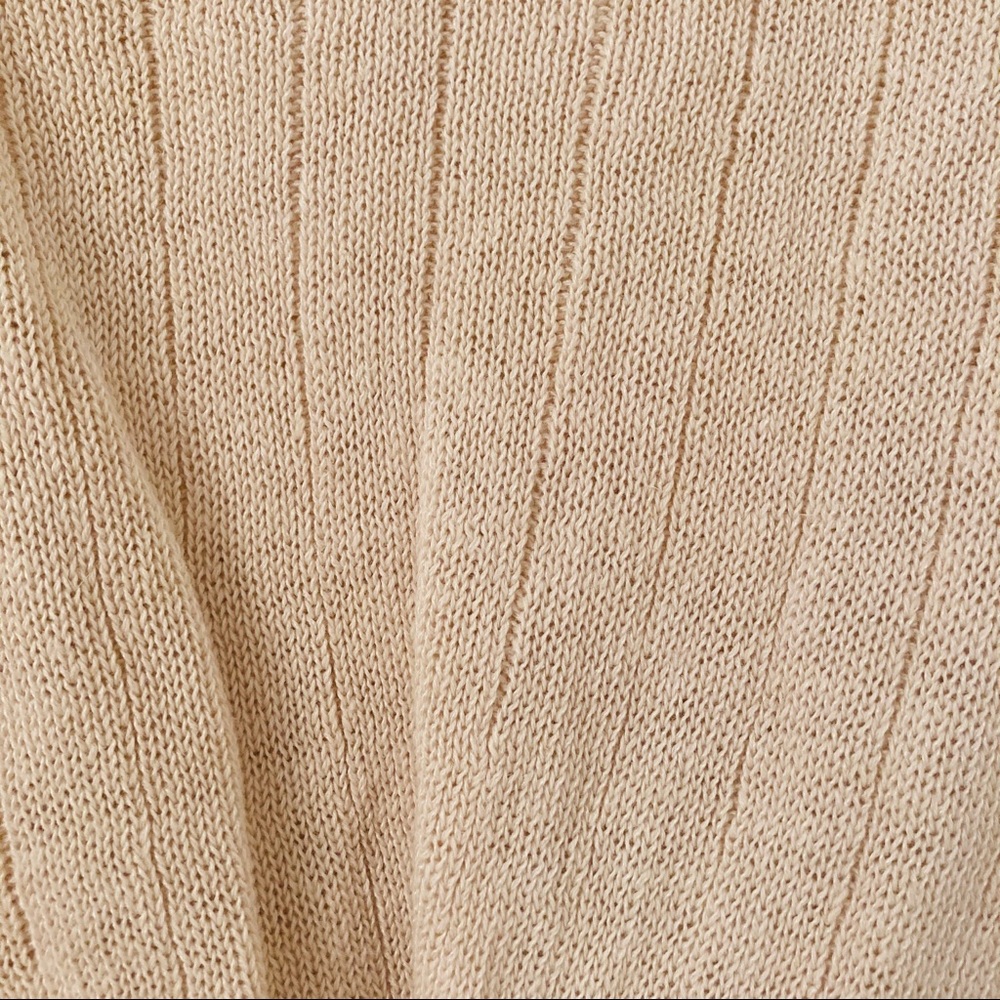 Free People Cropped Linen-Blend Twist Sweater - Picture 5 of 9